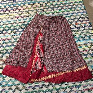 Silk Indian Wrap  Skirt